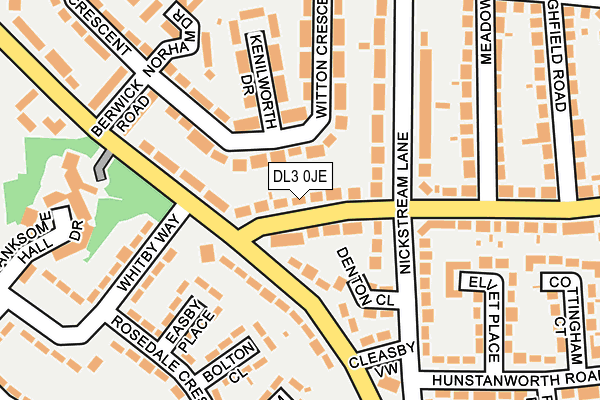 DL3 0JE map - OS OpenMap – Local (Ordnance Survey)