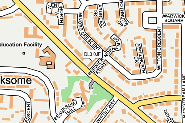 DL3 0JF map - OS OpenMap – Local (Ordnance Survey)