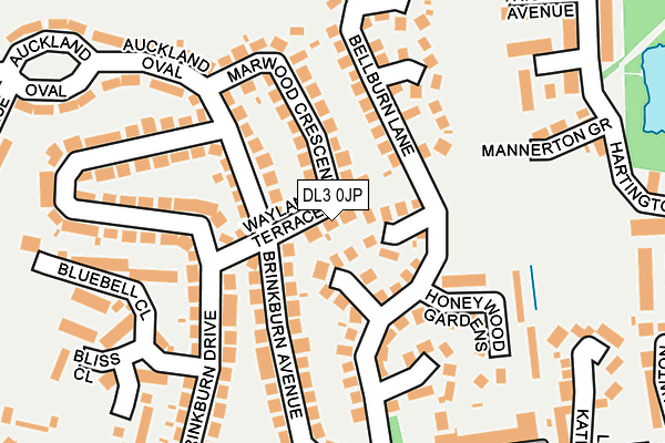 DL3 0JP map - OS OpenMap – Local (Ordnance Survey)
