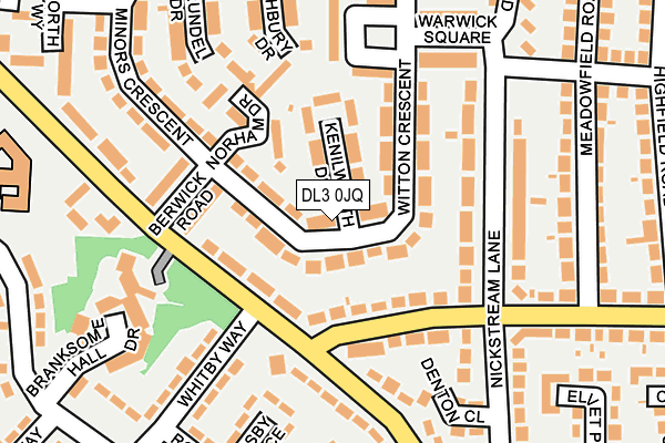 DL3 0JQ map - OS OpenMap – Local (Ordnance Survey)