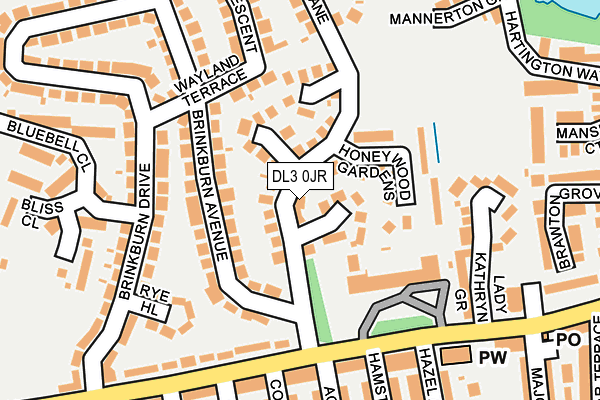 DL3 0JR map - OS OpenMap – Local (Ordnance Survey)