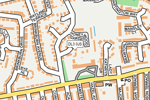 DL3 0JS map - OS OpenMap – Local (Ordnance Survey)