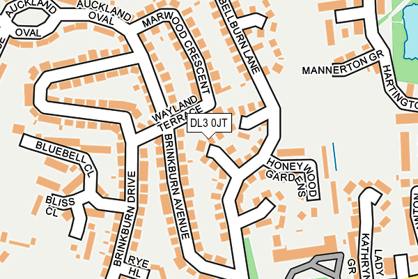 DL3 0JT map - OS OpenMap – Local (Ordnance Survey)