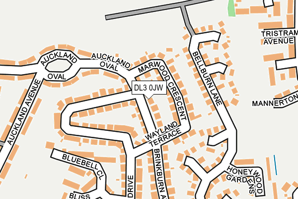 DL3 0JW map - OS OpenMap – Local (Ordnance Survey)
