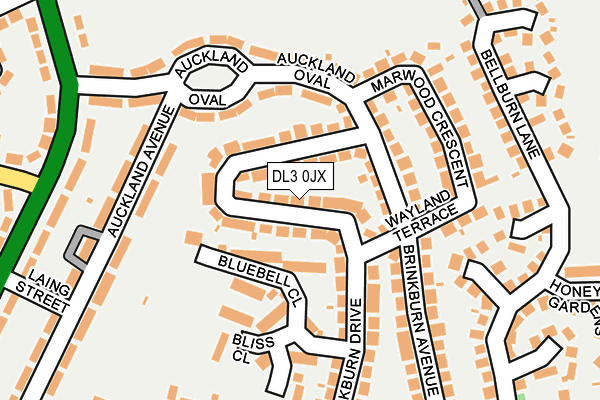 DL3 0JX map - OS OpenMap – Local (Ordnance Survey)