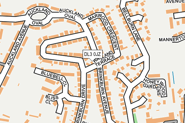DL3 0JZ map - OS OpenMap – Local (Ordnance Survey)