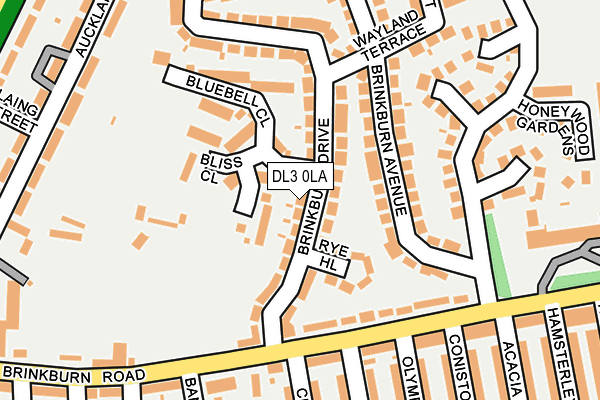 DL3 0LA map - OS OpenMap – Local (Ordnance Survey)