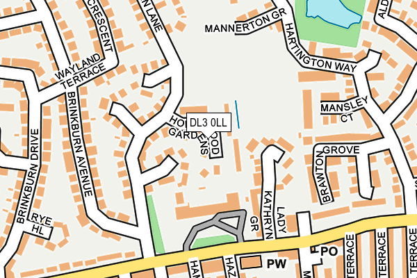 DL3 0LL map - OS OpenMap – Local (Ordnance Survey)