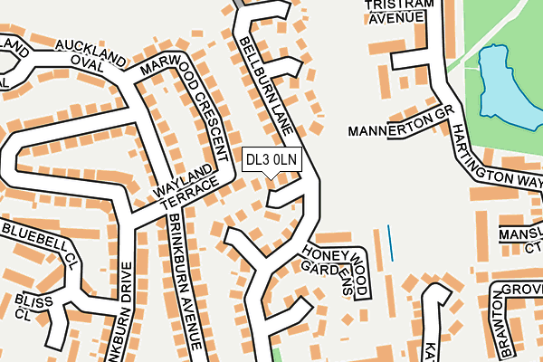 DL3 0LN map - OS OpenMap – Local (Ordnance Survey)