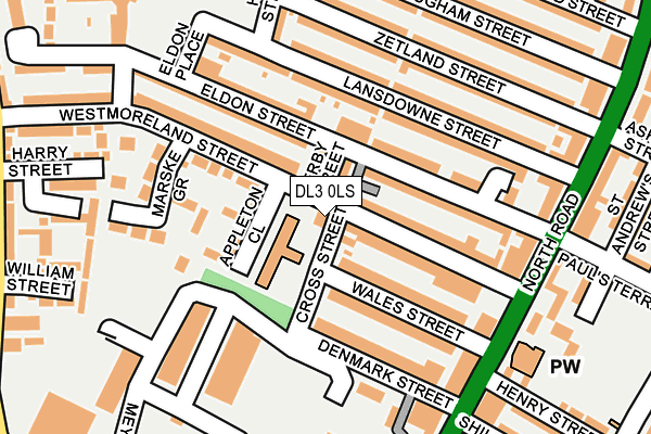 DL3 0LS map - OS OpenMap – Local (Ordnance Survey)
