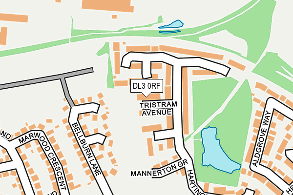 DL3 0RF map - OS OpenMap – Local (Ordnance Survey)