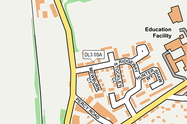 DL3 0SA map - OS OpenMap – Local (Ordnance Survey)