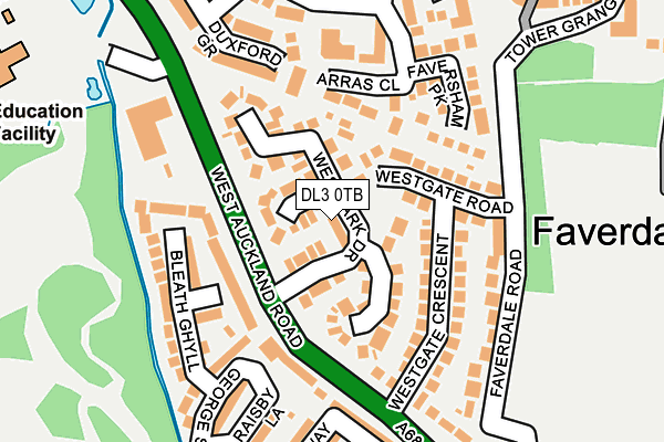 DL3 0TB map - OS OpenMap – Local (Ordnance Survey)