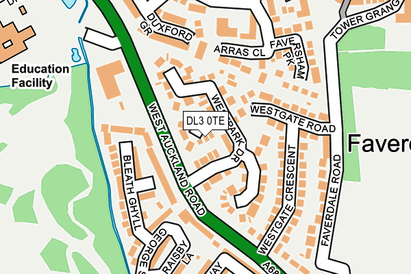 DL3 0TE map - OS OpenMap – Local (Ordnance Survey)