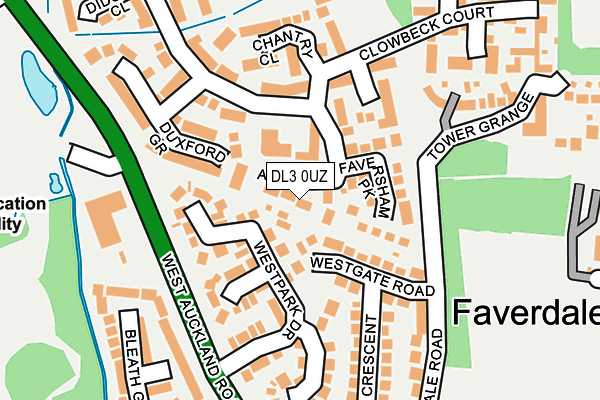 DL3 0UZ map - OS OpenMap – Local (Ordnance Survey)