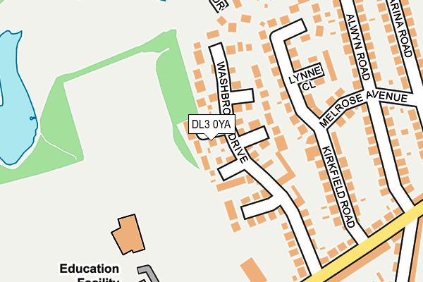 DL3 0YA map - OS OpenMap – Local (Ordnance Survey)