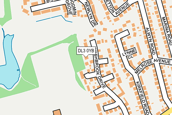 DL3 0YB map - OS OpenMap – Local (Ordnance Survey)