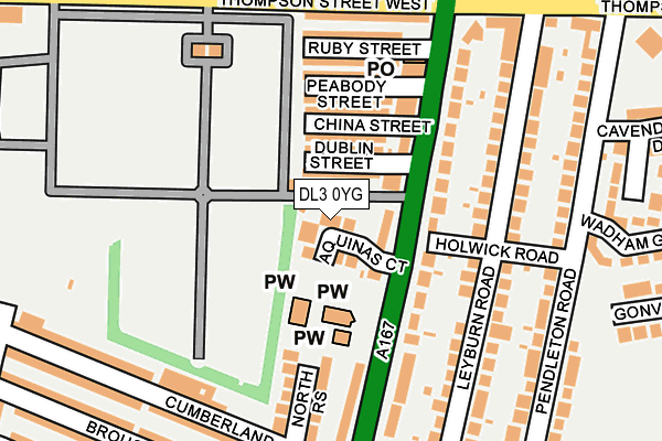 DL3 0YG map - OS OpenMap – Local (Ordnance Survey)
