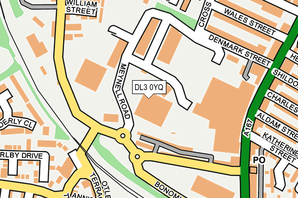 DL3 0YQ map - OS OpenMap – Local (Ordnance Survey)