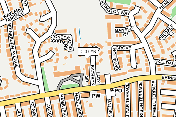 DL3 0YR map - OS OpenMap – Local (Ordnance Survey)
