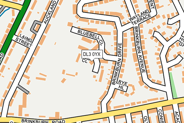 DL3 0YX map - OS OpenMap – Local (Ordnance Survey)