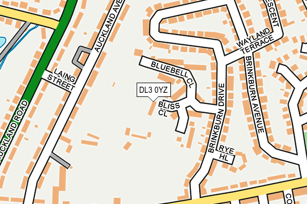 DL3 0YZ map - OS OpenMap – Local (Ordnance Survey)