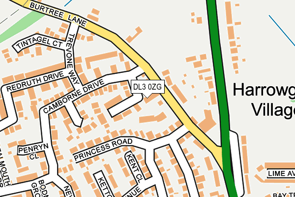 DL3 0ZG map - OS OpenMap – Local (Ordnance Survey)