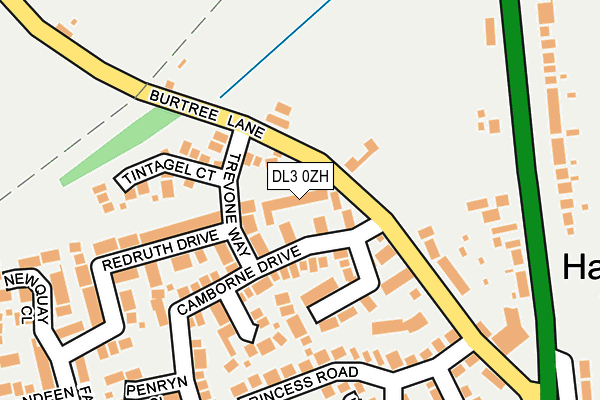 DL3 0ZH map - OS OpenMap – Local (Ordnance Survey)