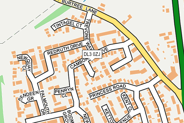 DL3 0ZJ map - OS OpenMap – Local (Ordnance Survey)