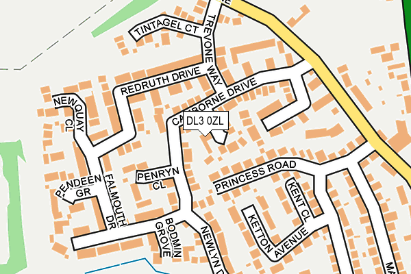 DL3 0ZL map - OS OpenMap – Local (Ordnance Survey)