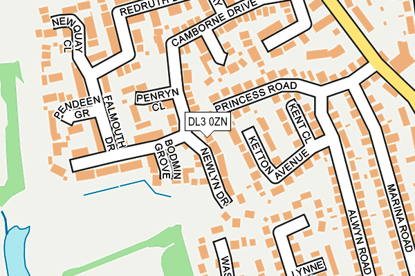 DL3 0ZN map - OS OpenMap – Local (Ordnance Survey)