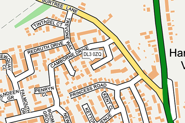 DL3 0ZQ map - OS OpenMap – Local (Ordnance Survey)