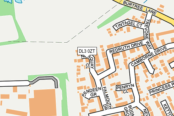 DL3 0ZT map - OS OpenMap – Local (Ordnance Survey)