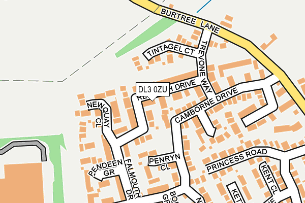 DL3 0ZU map - OS OpenMap – Local (Ordnance Survey)