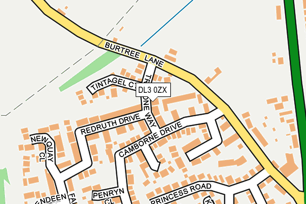 DL3 0ZX map - OS OpenMap – Local (Ordnance Survey)