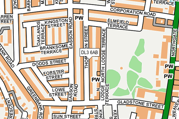 DL3 6AB map - OS OpenMap – Local (Ordnance Survey)