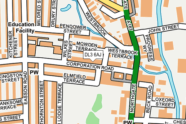DL3 6AJ map - OS OpenMap – Local (Ordnance Survey)