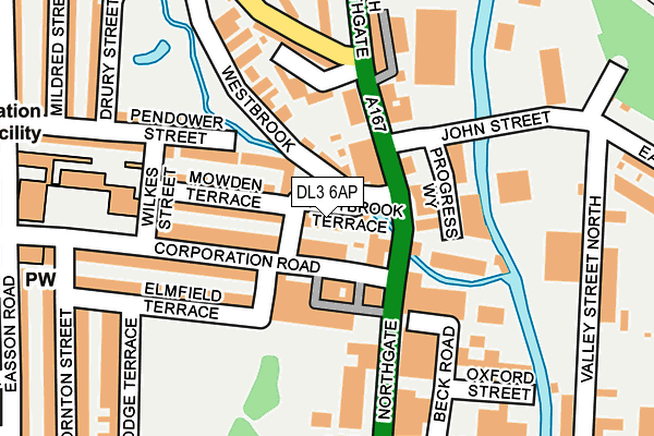 DL3 6AP map - OS OpenMap – Local (Ordnance Survey)