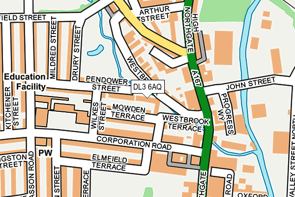 DL3 6AQ map - OS OpenMap – Local (Ordnance Survey)