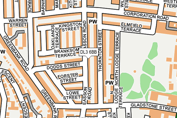 DL3 6BB map - OS OpenMap – Local (Ordnance Survey)