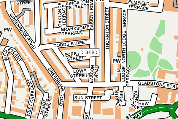 DL3 6BD map - OS OpenMap – Local (Ordnance Survey)