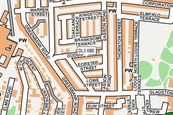 DL3 6BE map - OS OpenMap – Local (Ordnance Survey)