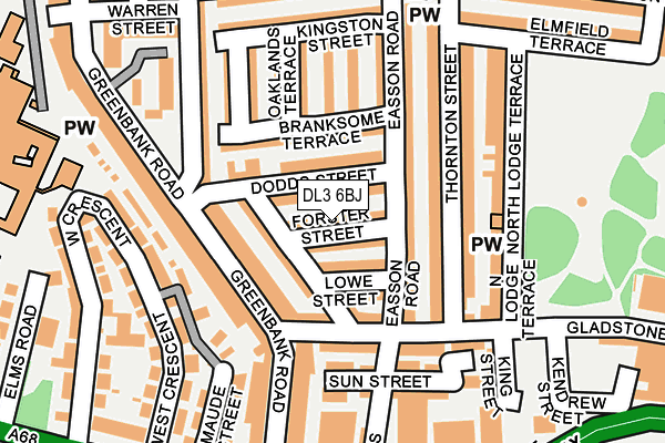 DL3 6BJ map - OS OpenMap – Local (Ordnance Survey)