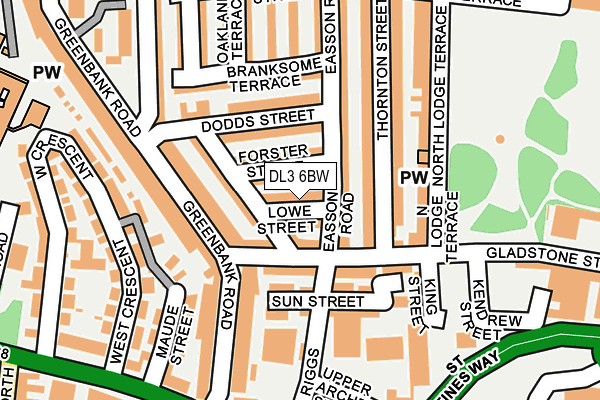 DL3 6BW map - OS OpenMap – Local (Ordnance Survey)