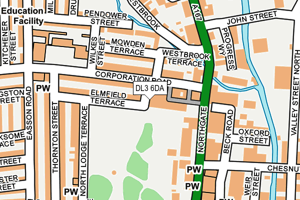 DL3 6DA map - OS OpenMap – Local (Ordnance Survey)