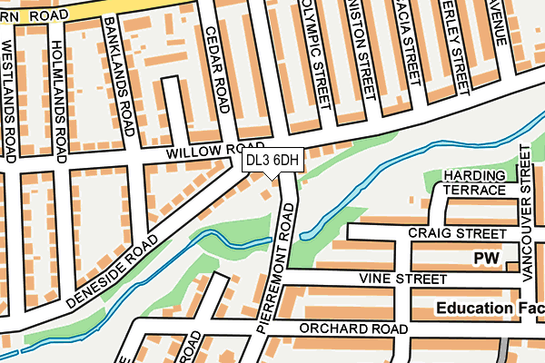 DL3 6DH map - OS OpenMap – Local (Ordnance Survey)