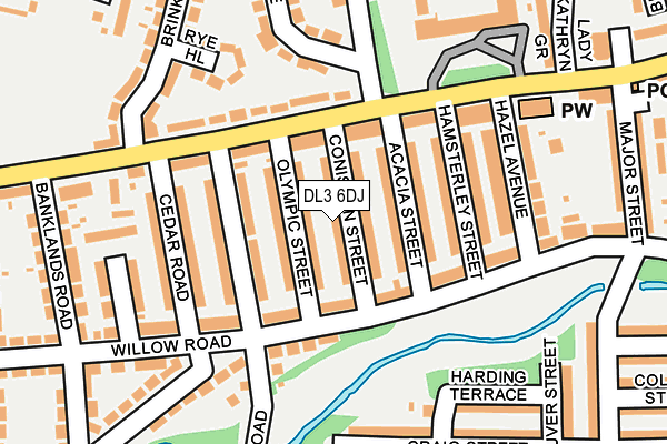 DL3 6DJ map - OS OpenMap – Local (Ordnance Survey)