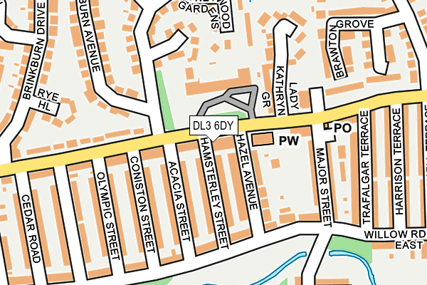 DL3 6DY map - OS OpenMap – Local (Ordnance Survey)