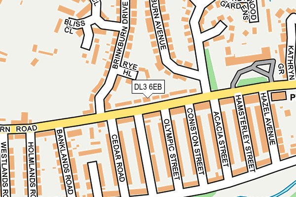 DL3 6EB map - OS OpenMap – Local (Ordnance Survey)