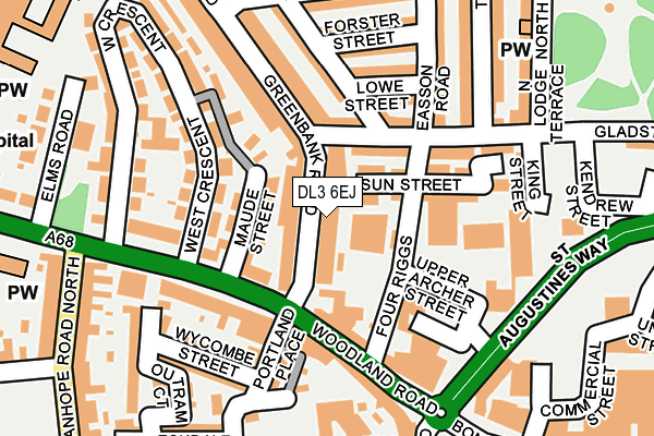 DL3 6EJ map - OS OpenMap – Local (Ordnance Survey)